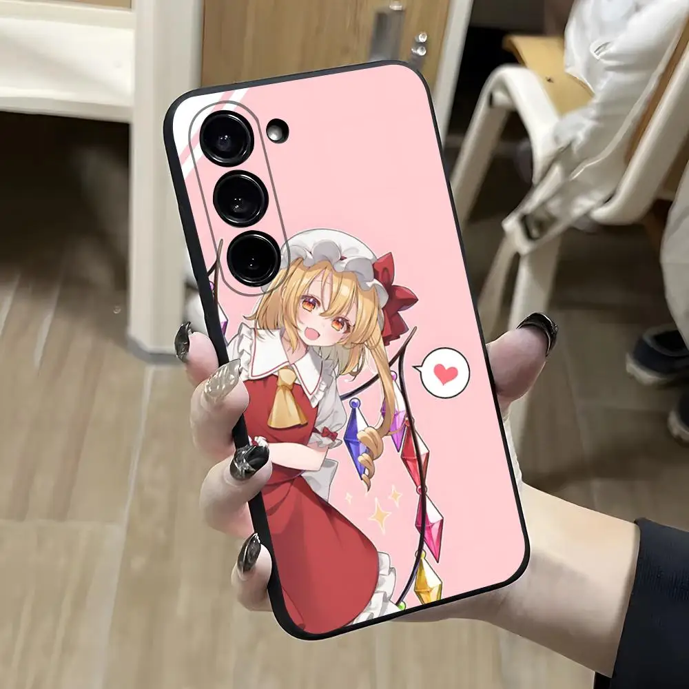 T-TouHou Project Flandre Phone Case For Samsung S26 S25 S24 FE S23 S22 S21 Plus S20 Ultra Note20Ultra Black Soft Shell