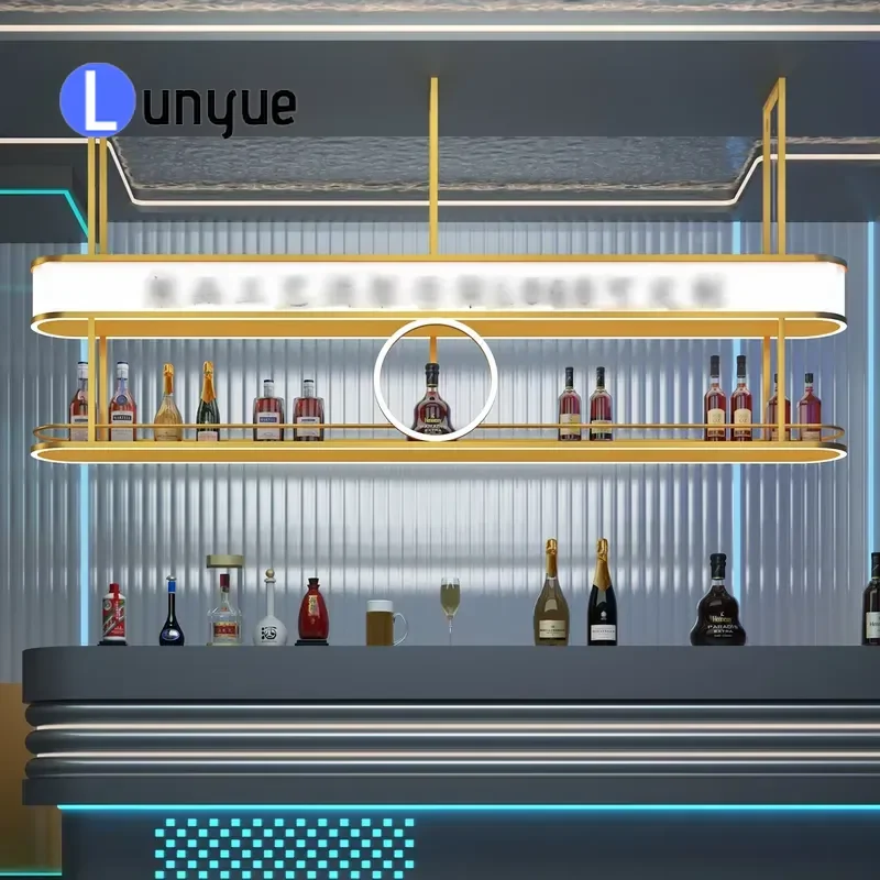Suporte de Parede Industrial em Ferro para Vinho, Suporte de Armazenamento de Bar Suspenso Invertido para Armário de Cozinha, Decoração que Economiza 