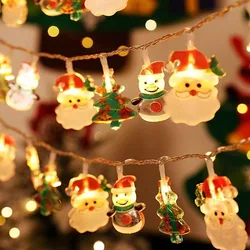 2M/3M Merry Christmas Decoration LED Light String Santa Claus Snowman Home Christmas Tree Supplies New Year Window Pendant