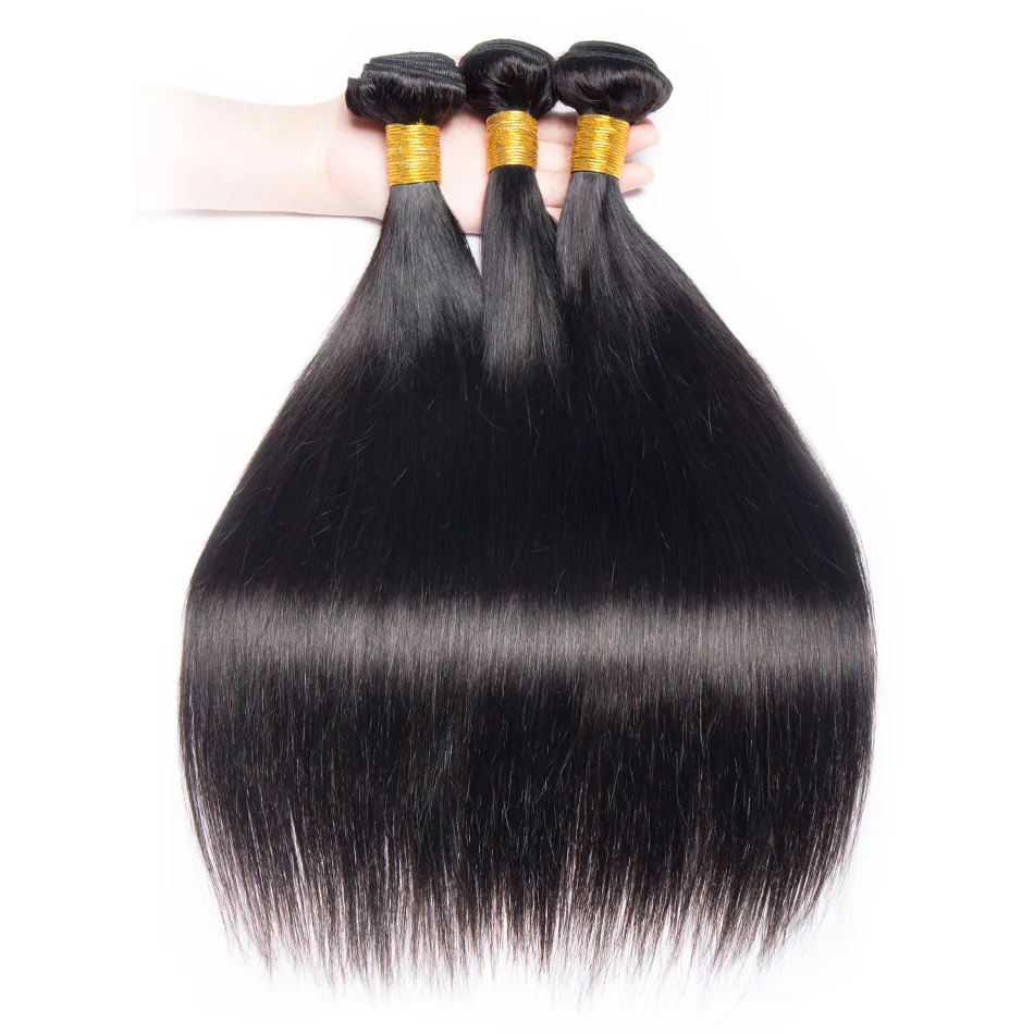 Megeen capelli brasiliani 30 pollici Remy 100% estensioni dei capelli umani Bone Straight 1/3/4 fasci di capelli doppia trama tessuto capelli per le donne