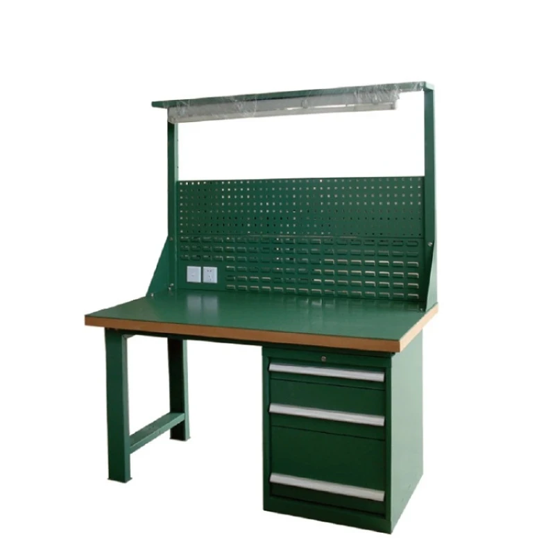 Industrial stainless steel workbench Workbench with tool rack Professional workbench