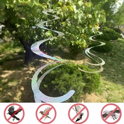 Anti Bird Tape Spiral Reflective Bird Drive Scare Tape Audible Repellent Fox Pigeons Repeller Ribbon Tapes for Pest Control