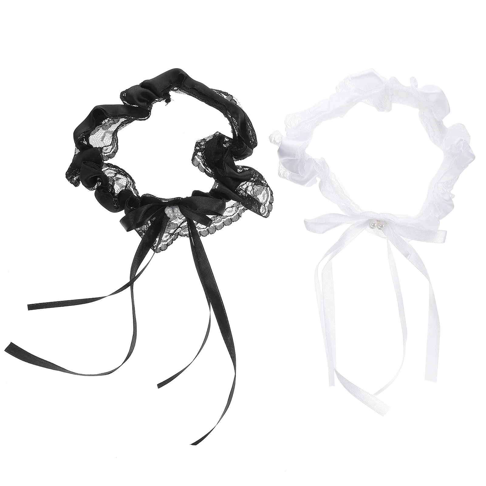 2Pcs Elegant Wedding Bridal Leg Hoops Bowknot Design Lace Leg Bands Comfortable Accessory for Brides Wedding Bridal