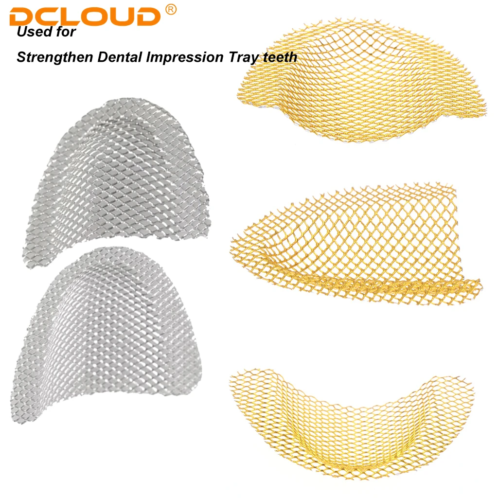 20Pcs/Pack Denture Reinforcement Mesh Teeth Impression Metal Net Trays Palatal Retention Strengthen Trays Denture Lab Materials