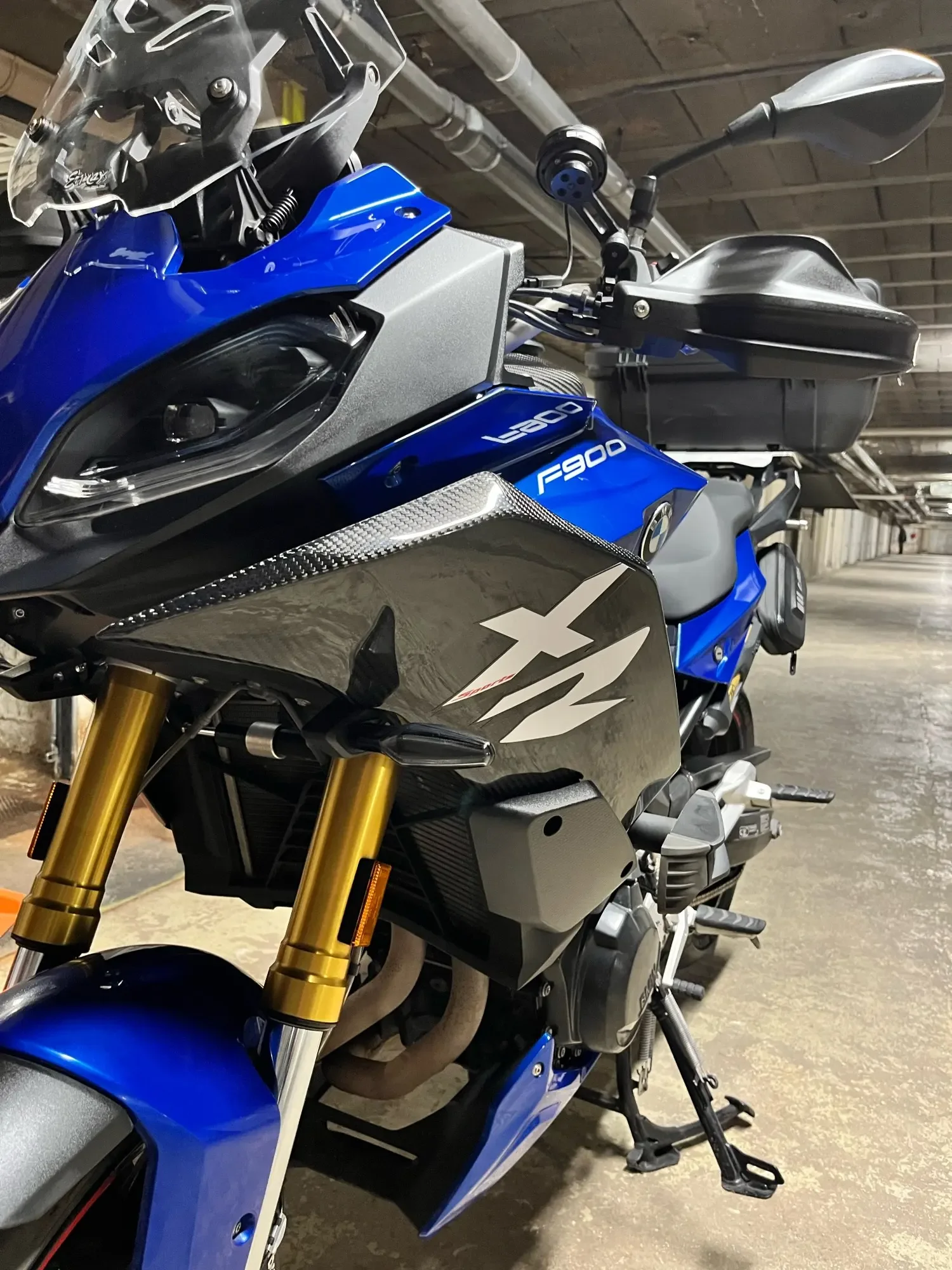Motorcycle Fender Carbon Fiber For BMW F900XR 2020-2024 Exhaust Fuel Tank Side Panels Fairing Cover Fame Protector Accessories