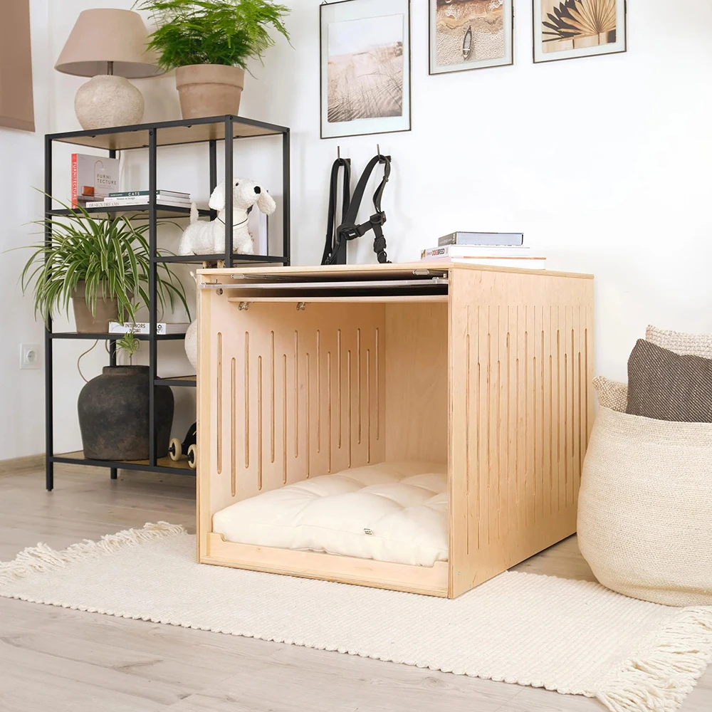 

Dog Cat House Small Medium Large Indoor Wooden Kennel Dog Cat House Villa With Acrylic Door