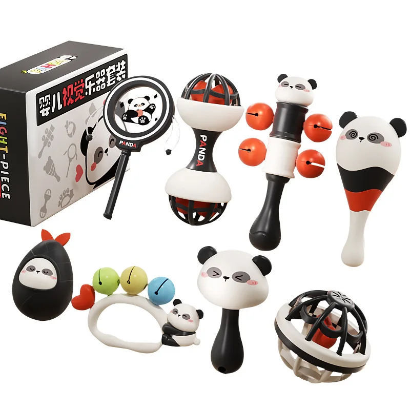 Juego de instrumentos musicales para bebé, campanilla Montessori, martillo de arena, instrumento de timbre Orff, juguete sensorial de estimulación Visual temprana infantil