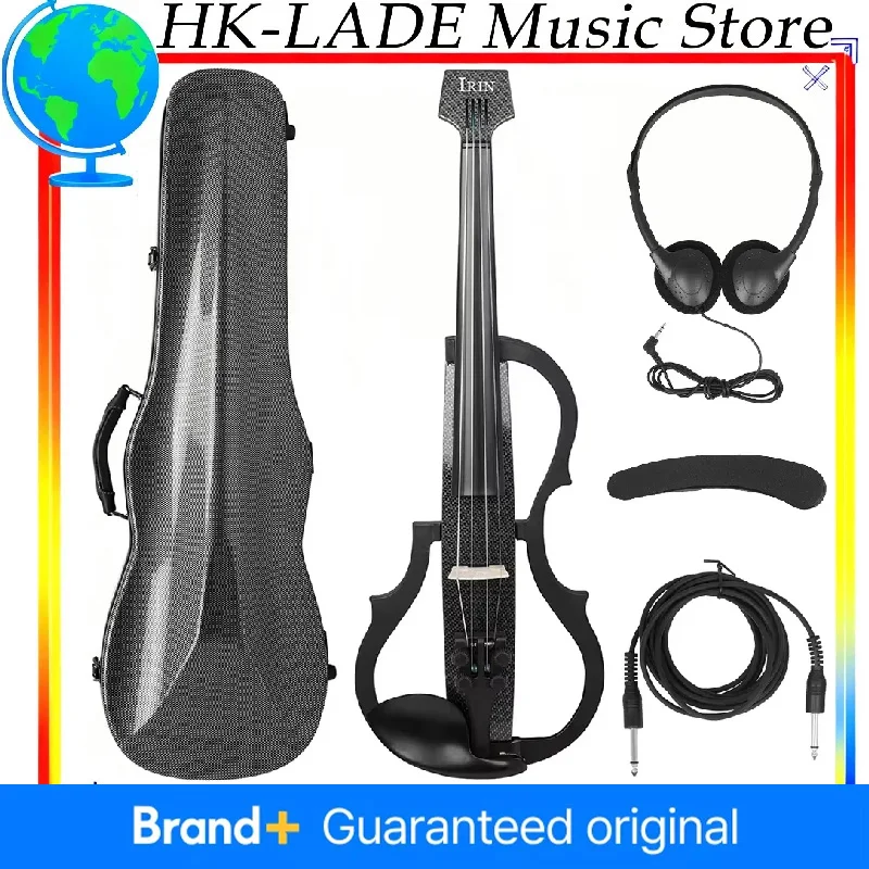 

IRIN 4/4 электрическая скрипка безголовая скрипка профессиональная электрическая скрипка с бантом чехол для переноски кабель для наушников подплечник