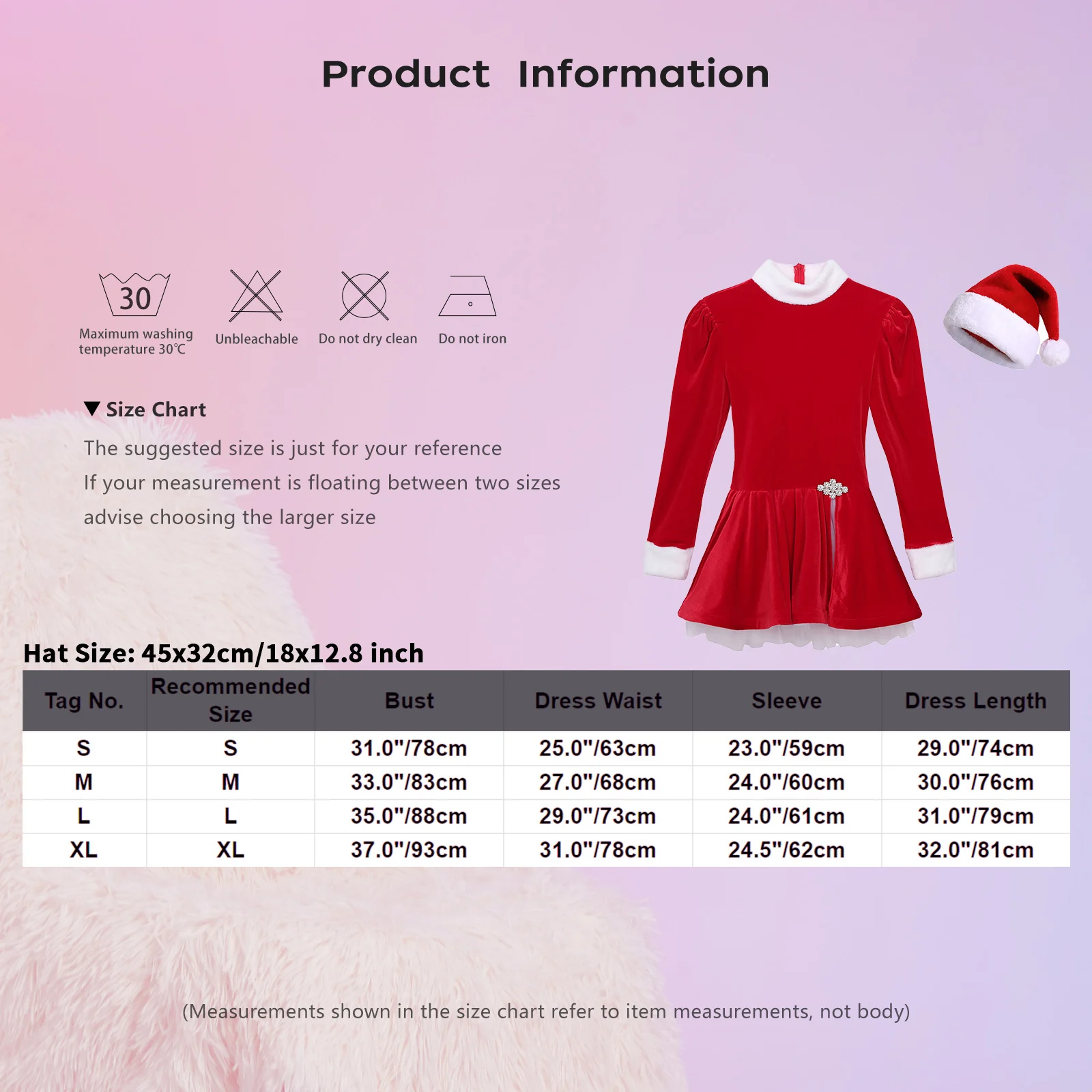 Womens Christmas Dance Dress High Neck Long Sleeve Red Velvet Leotard Dresses with Santa Claus Hat Stage Performance Costumes