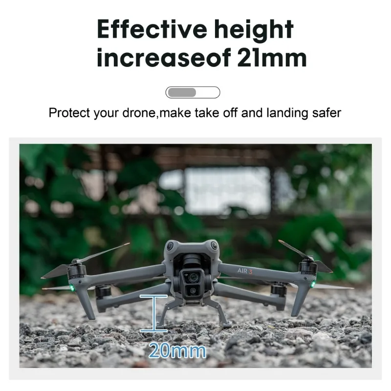 For DJI Air3 Elevated Landing Gear Anti Drop Cushion Training Stand Sled Folding Foot Stand Quick Disassembly and Assembly