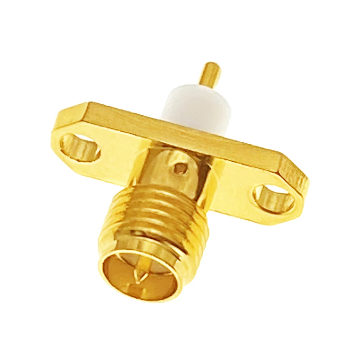 1pc NEW RP-SMA Female Jack Inner Pin RF Coax Connector Panel Mount Solder Post Straight Insulator Long 3mm Goldplated Wholesale