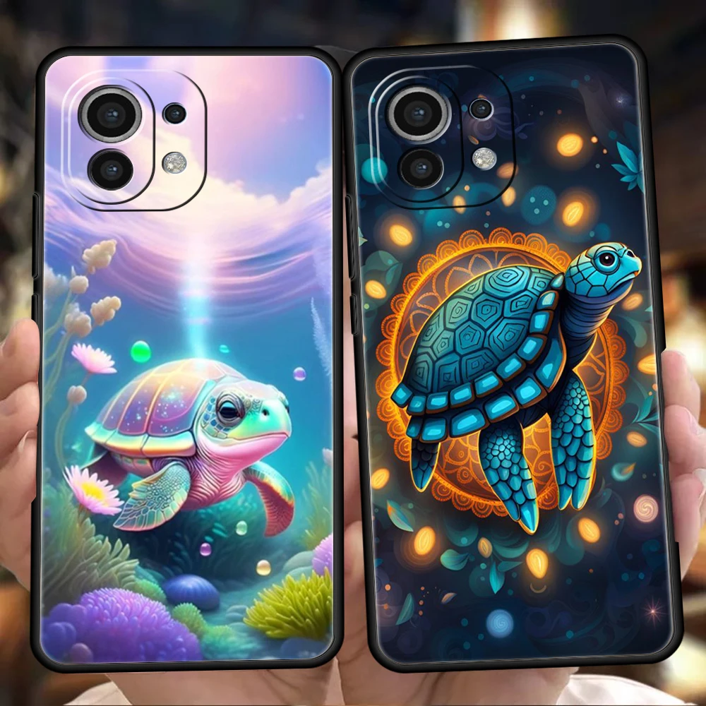 Ocean Animal Tortoise Phone Case Cover for Xiaomi Mi 15 14 13 12 11 Ultra 14T 13T 12T 11T 10T Pro Lite Shockproof Silicone Capas