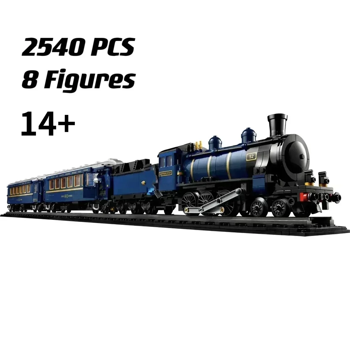 2024 New Express Train Classic 140th Anniversary Luxury Train Locomotive Transport Building Block Model Compatible with 21344