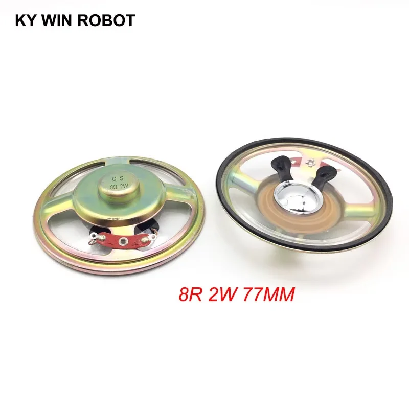 

2pcs/lot New Ultra-thin speaker waterproof 8 ohms 2 watt 2W 8R speaker Diameter 77MM 7.7CM thickness 20MM