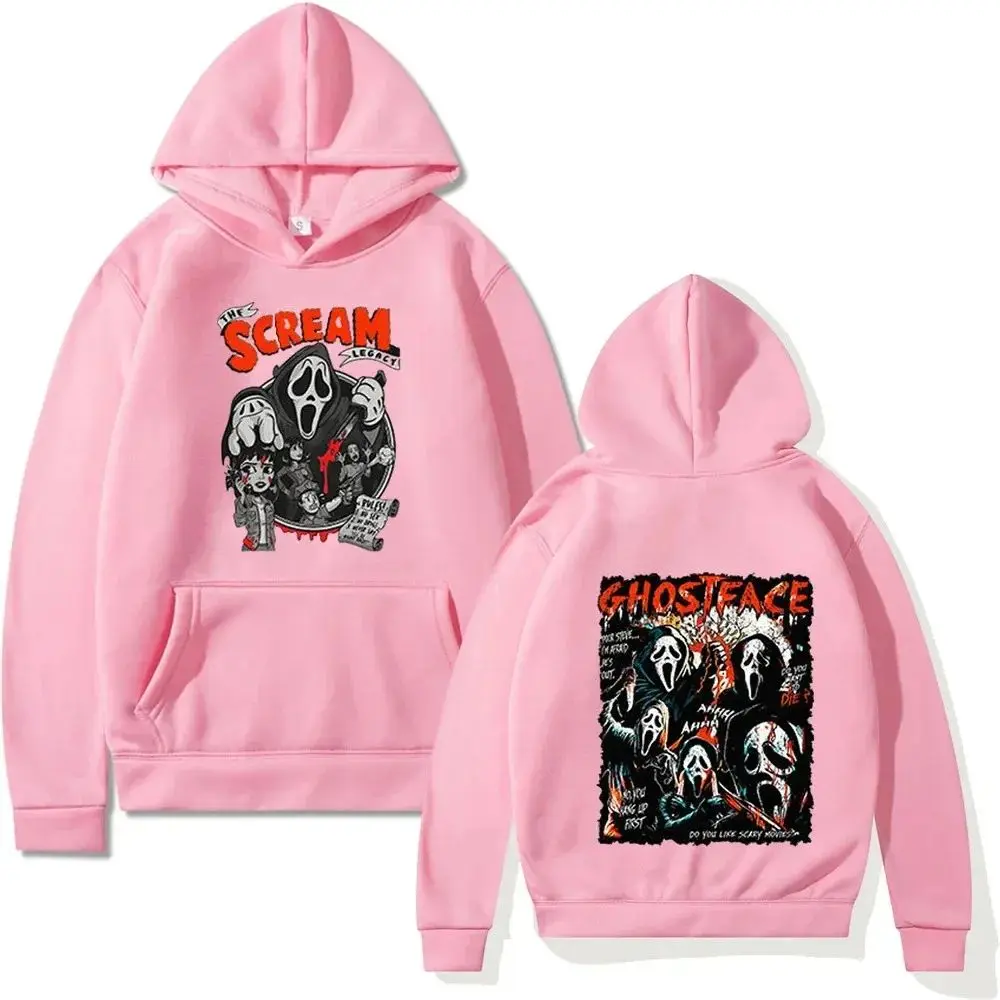 2024 Scream Vi Ghostface Hoodie Unisex Casual Loose Fit Sweatshirt for  Women Ideal for Outdoor2024 Sports Entertainment