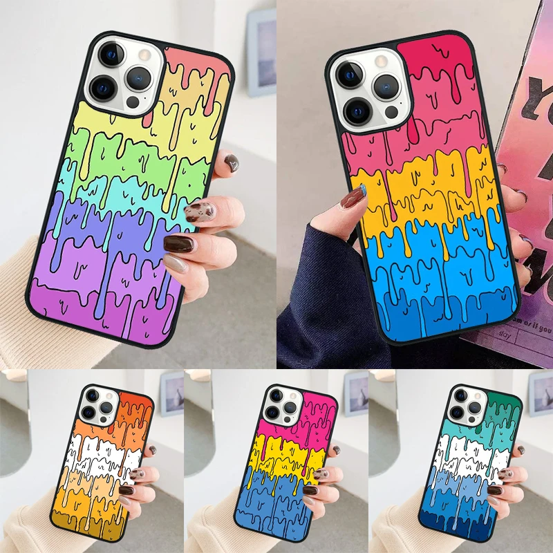 Pastel Kawaii Melting Trans Pride LGBT phone case Cover For iPhone 14 15 16 Pro Max SE 2020 For apple 11 12 13 Pro 8 Plus