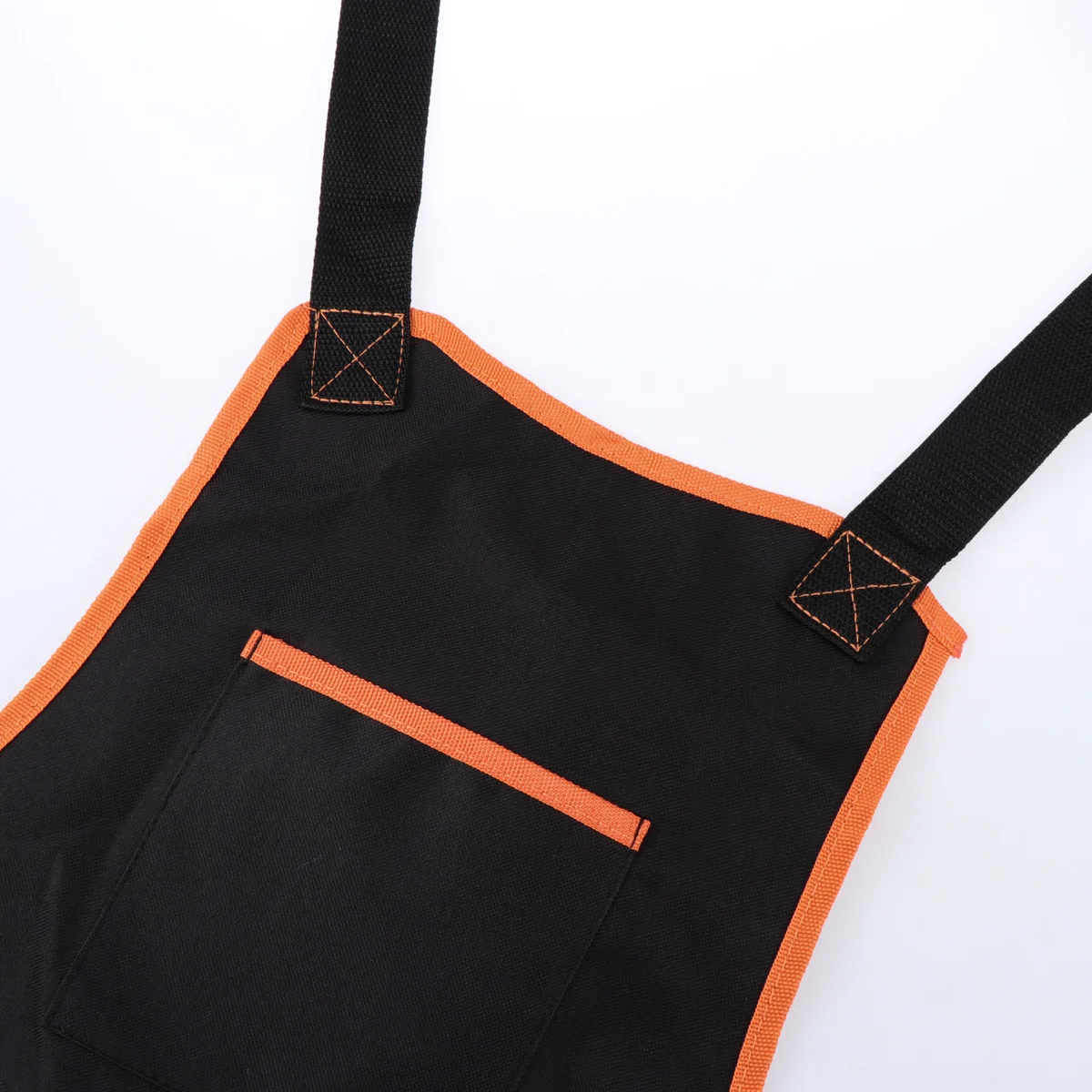 

Men Women Garden Tool Apron Oxford Waterproof Extended Pocket Design Adjustable Neck Strap Waist Tie Black and Red Gardening