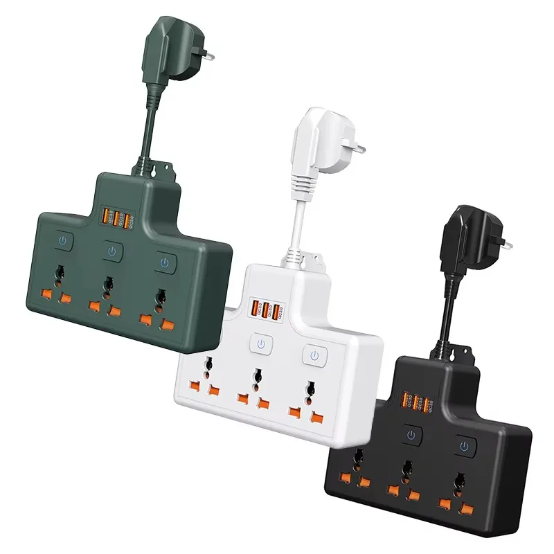 HotSelling العالمي قطاع الطاقة تمديد المجلس مع منفذ Usb 3AC تمديد كابل المقبس متعدد التوصيل منفذ موسع قطاع الطاقة