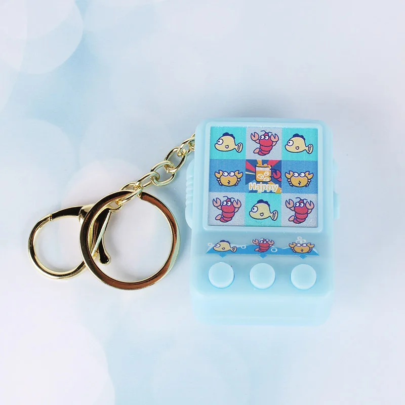 Mini Electronic Lottery Machine Electronic Game Machine Keychain Pendant Kids Portable Funny Handheld Game Draw Machine Gift
