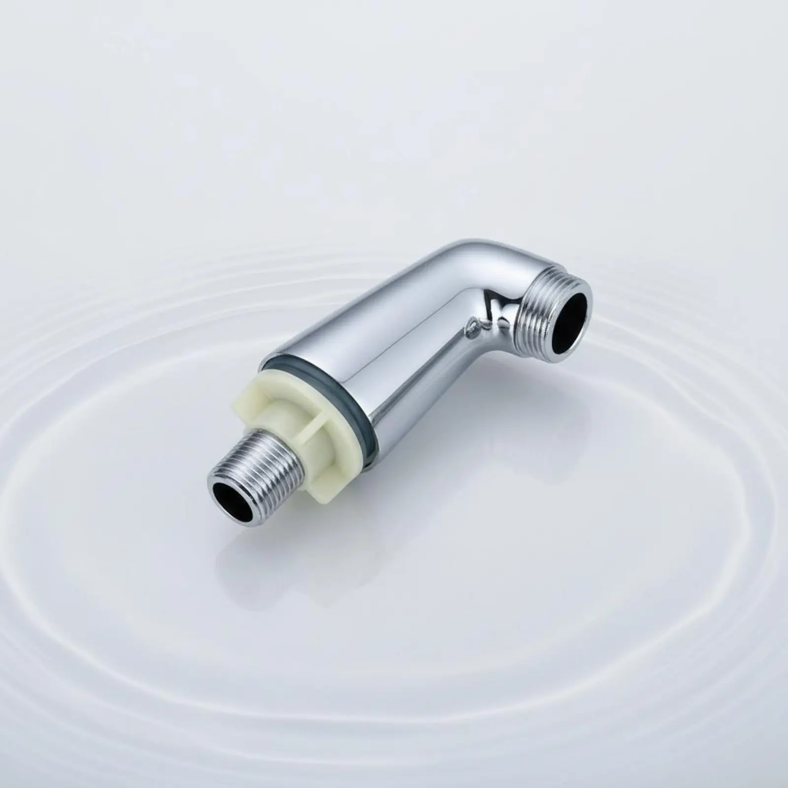 

2 Pieces Bathtub Faucet Mounting Legs Silver-Toned Finish Faucet Bent Leg Adapter for Bathroom