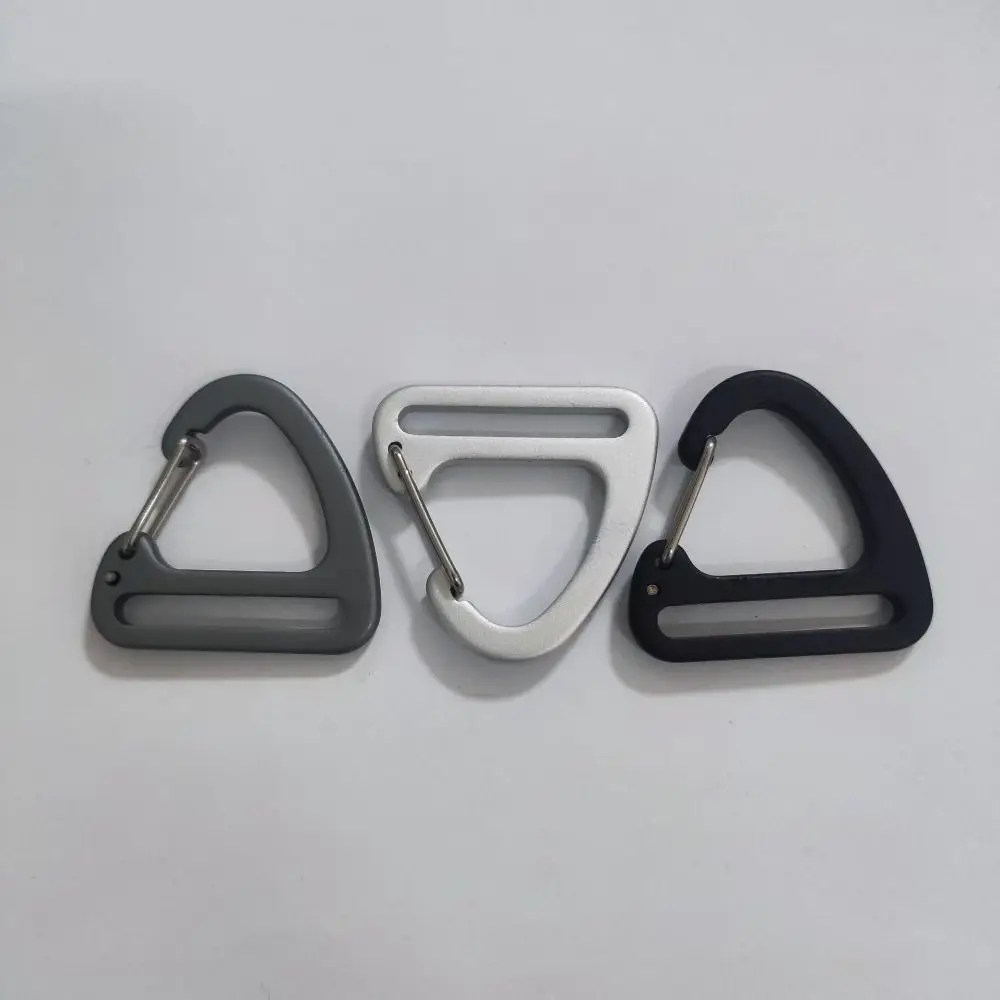 Aluminium Alloy Triangle Carabiner Spring Quickdraws Clip Keychain Belt Buckles Outdoor Hook Camping Hiking Backpack Accessories