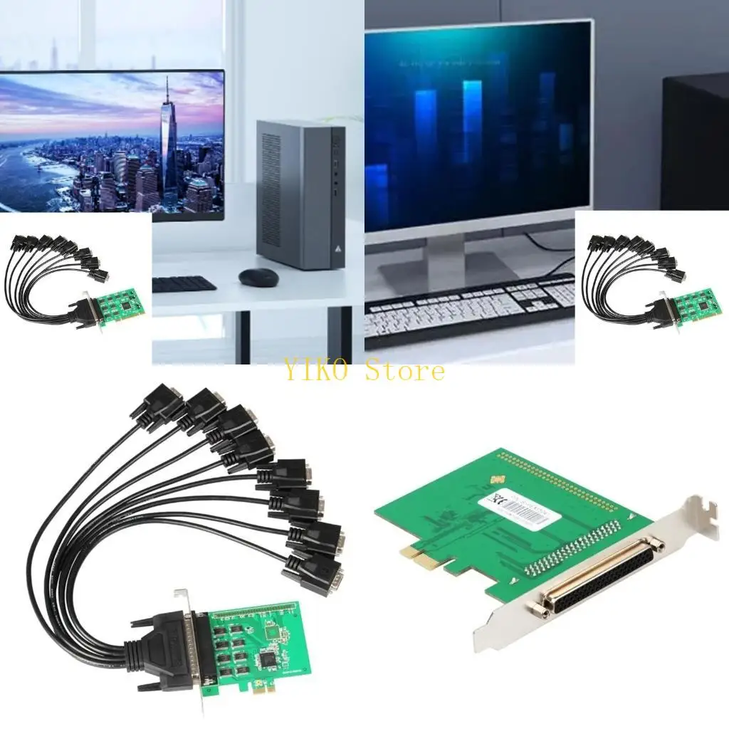 Conexión dispositivo versátil K32C PCI a tarjeta RS232 8 puertos para mejorar conectividad