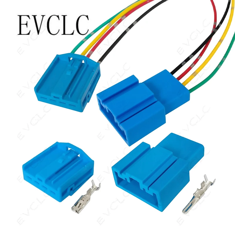 1 Set Car 4-Pin Harness Connector 1719093-3 for BMW Woofer Conversion No-Loss Wire Modification Plug Atmosphere Light Connector