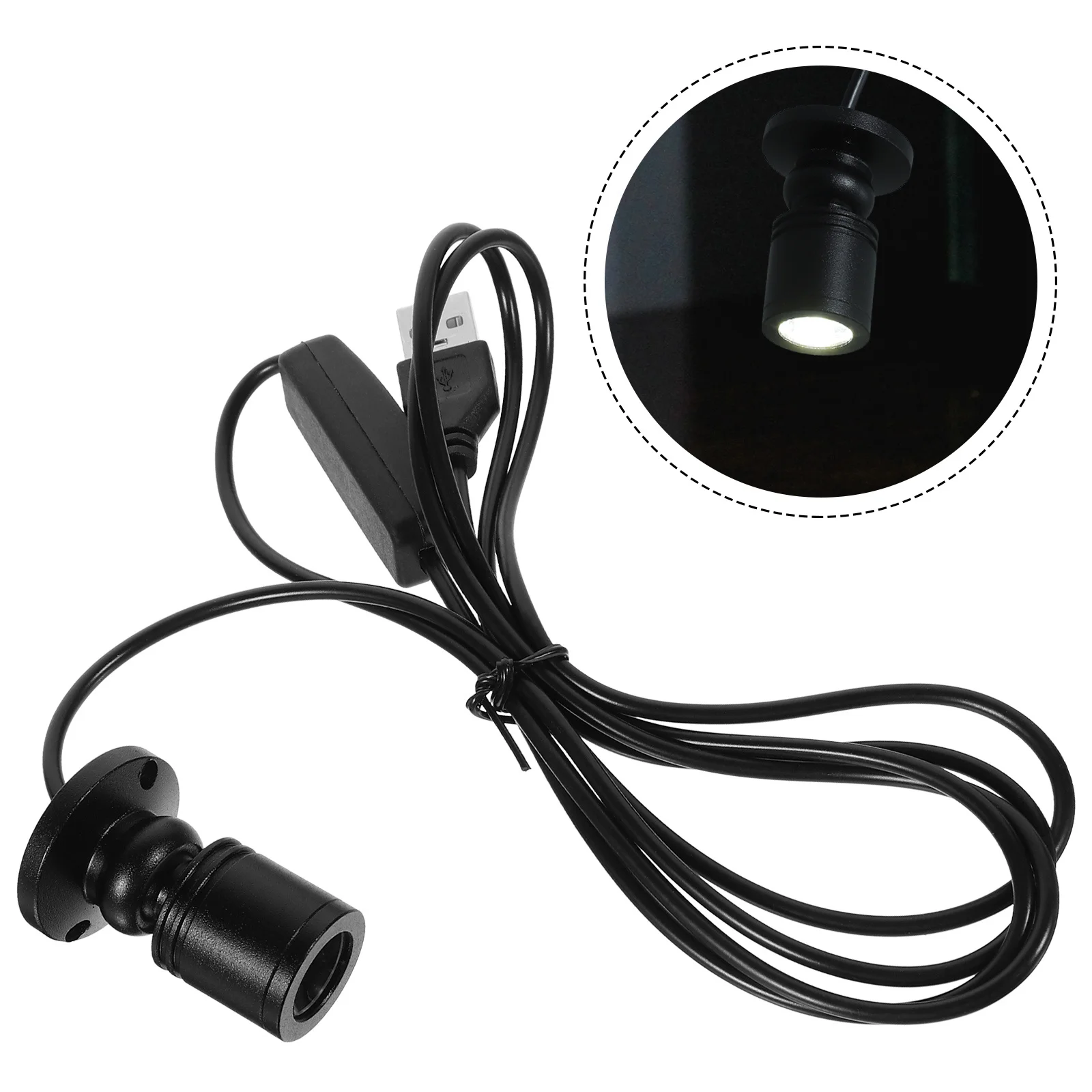 

Bright Mini LED Spotlight for Jewelry Cabinet with Flexible Arm Long-Lasting Illumination Small Standing Spotlight Indoor