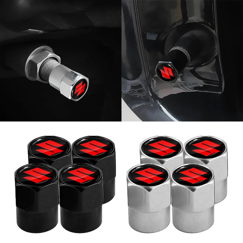 Car Wheel Tire Valve Caps Tyre Stem Covers Airdust Waterproof Car Accessories For Suzuki DZire IGNIS Alto Spacia Jimmy VITARA