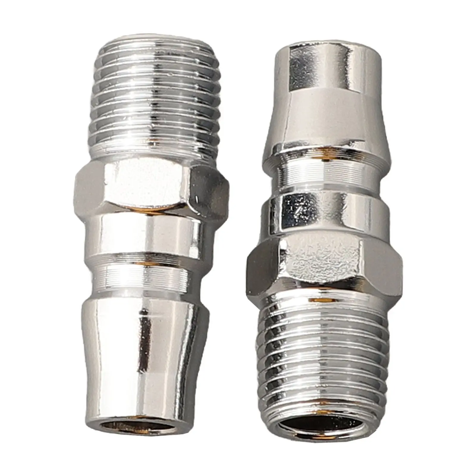 2PCS Male Coupling Air Fitting with 1/4 Inch For BSP Male Thread for Air Hose Connection Steel Thread Adapter 20PM