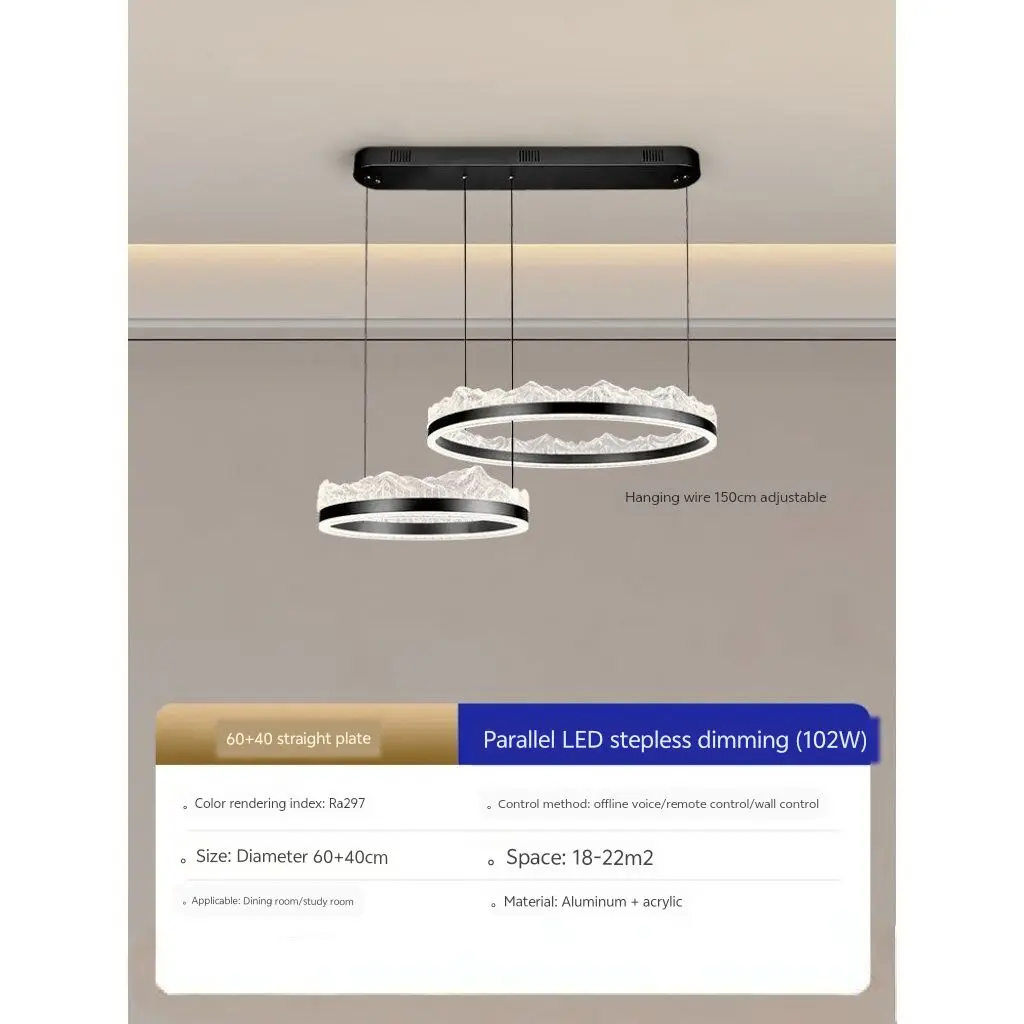 Italian minimalist restaurant chandelier, high end modern minimalist bar lamp, creative and unique ice crack pattern chandelier