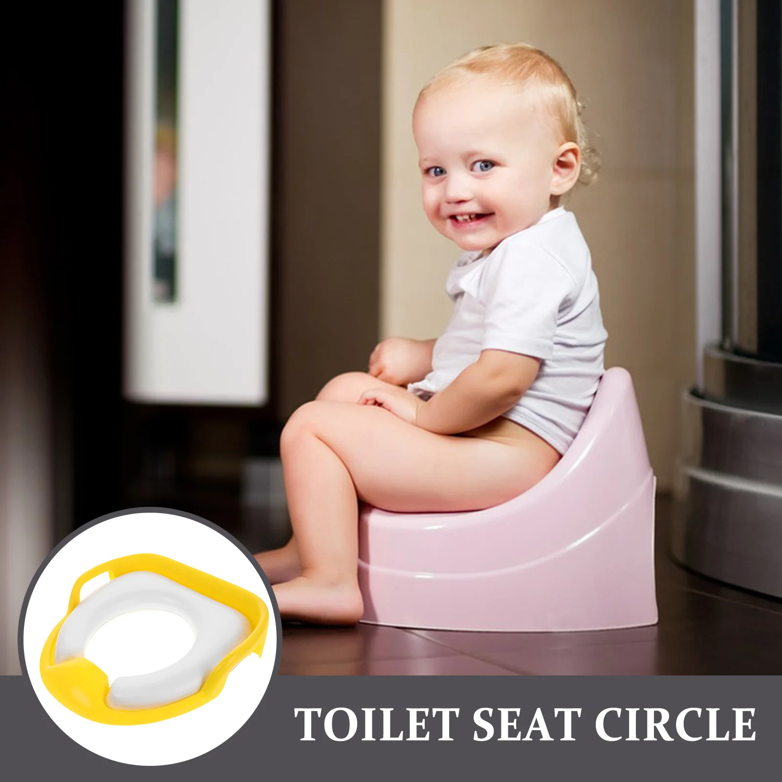 مقعد تدريب المرحاض للأطفال مصنوع من مادة البولي بروبيلين، مريح، قاعدة مضادة للانزلاق، تصميم ثابت، مقعد نونية للأطفال الصغار، مرفق للرعاية النهارية المنزلية #5