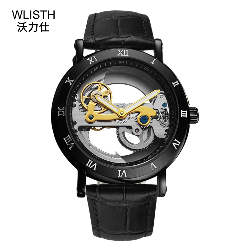 Fashion Transparent Skeleton Mechanical Watch for Man Watches Automatic Watches Mechanical Wristwatches Mens Watch Reloj Hombre