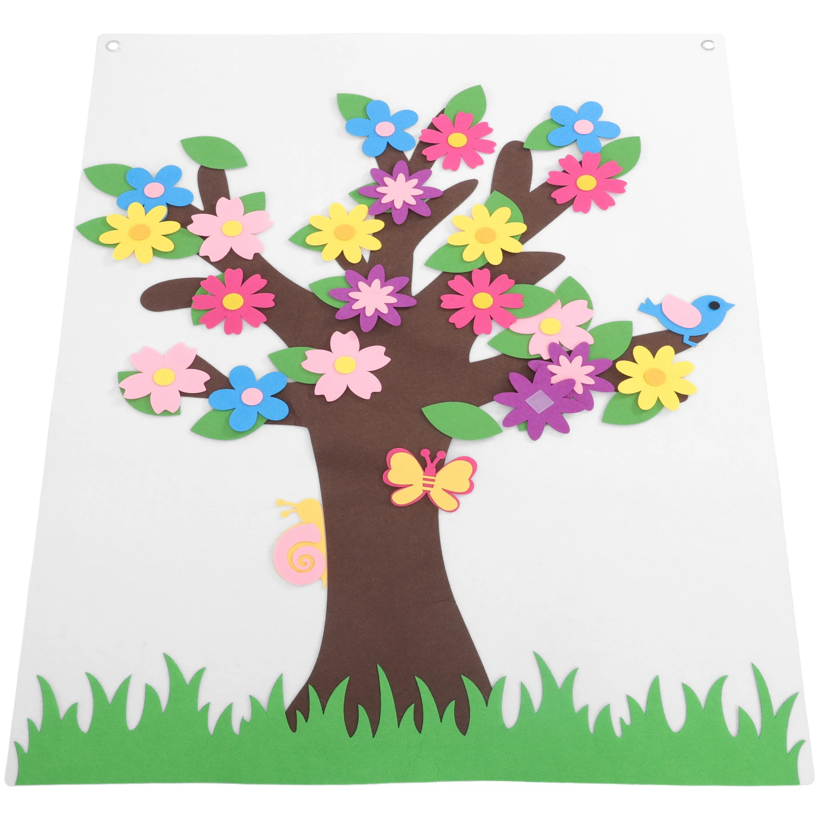 1 Juego de Tablero de Fieltro DIY, Juego de Historias de Árbol de Flores, Accesorios de Actividades de Pared para Niños, para Aprendizaje Sensorial en Jardín de Infancia, Juego Creativo