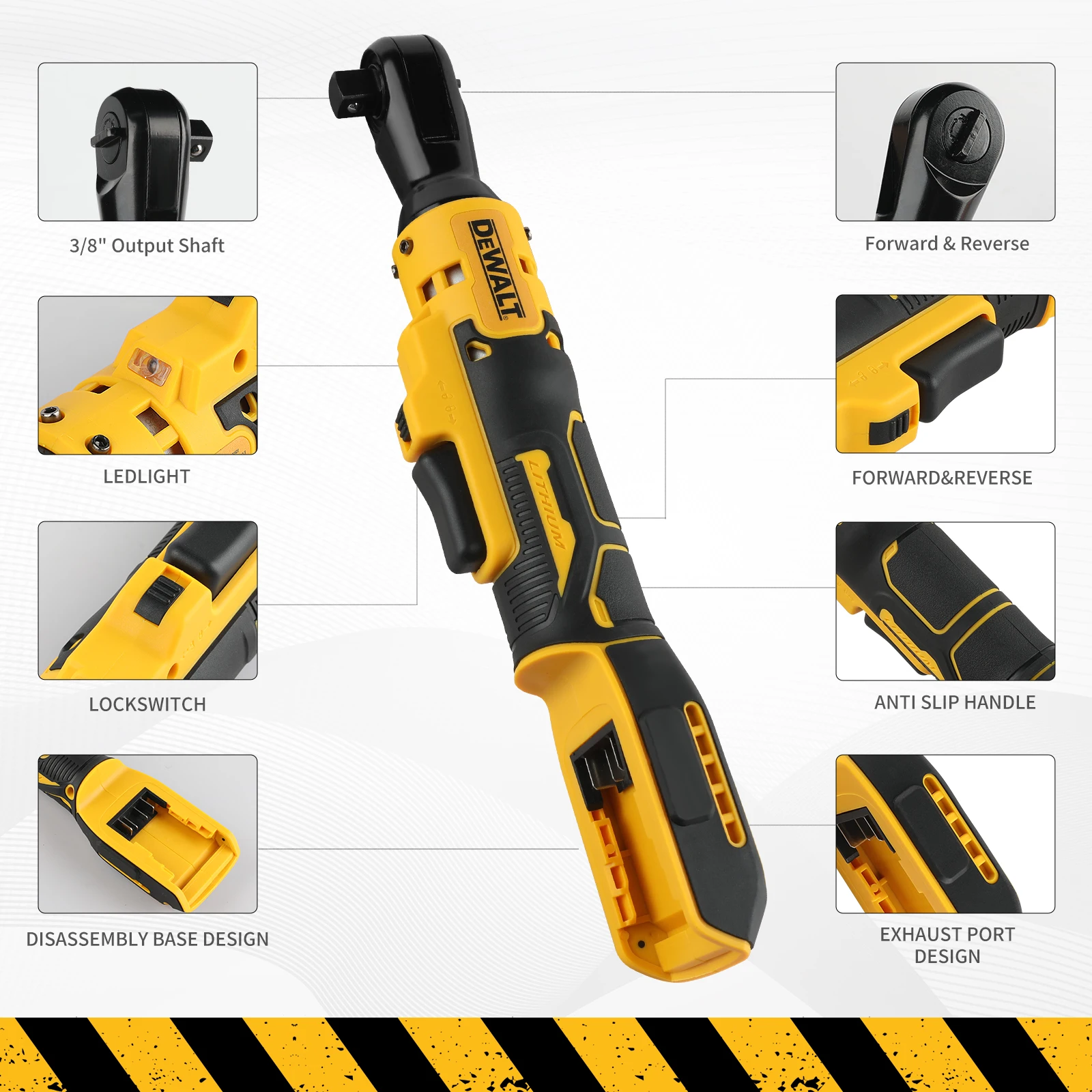 ديوالت DCF512/DCF513 فرش السقاطة الزاوية اليمنى وجع LED سائق لاسلكي متغير السرعة مفتاح الطاقة 20 فولت أدوات كهربائية