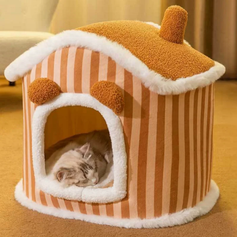 Warm Winter Cat Dog House Deep Sleep Pet Nest Fun Comfort Nest for Small Medium Cat Dogs Pet Supplies