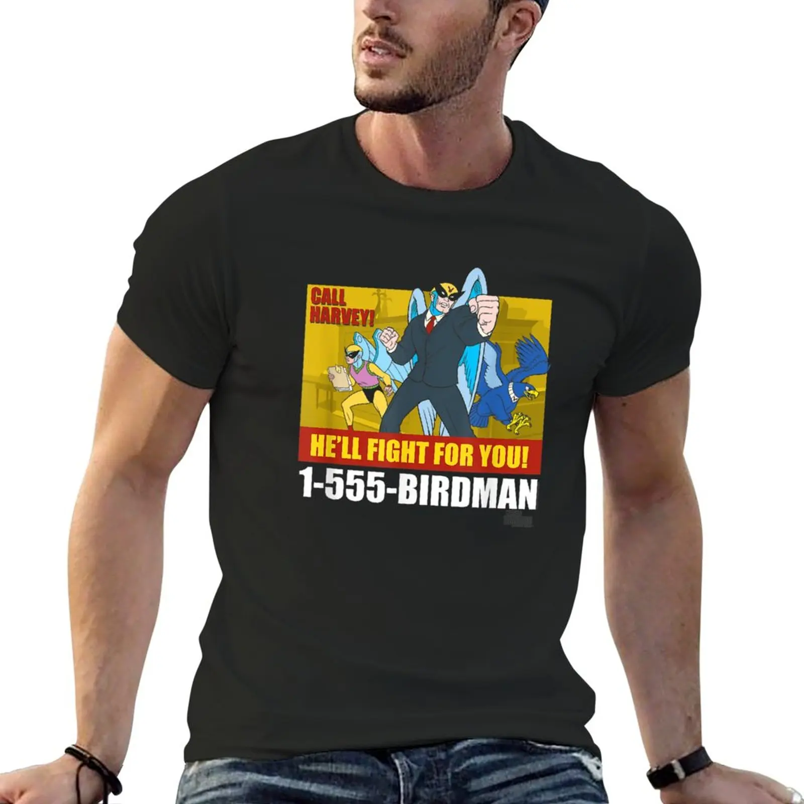 

New Harvey Birdman Attorney at Law Birdman Ad T-Shirt summer clothes anime clothes men t shirts