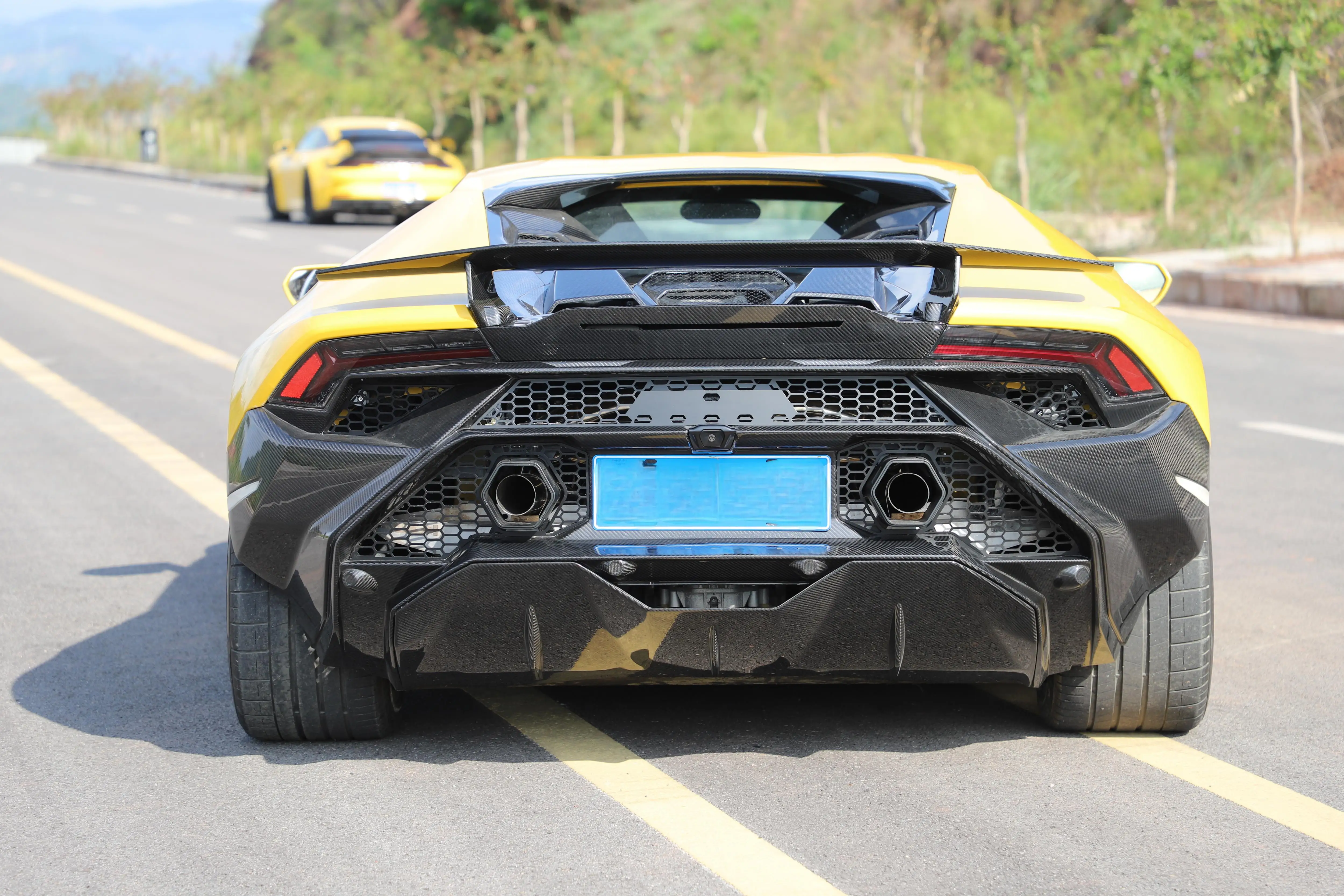 2025 ألياف الكربون الغطاء الخلفي غطاء المحرك هود أجزاء تعديل لامبورغيني هوراكان LP 610-4 سبايدر 2016 2019 LP 580-2 جديد #6