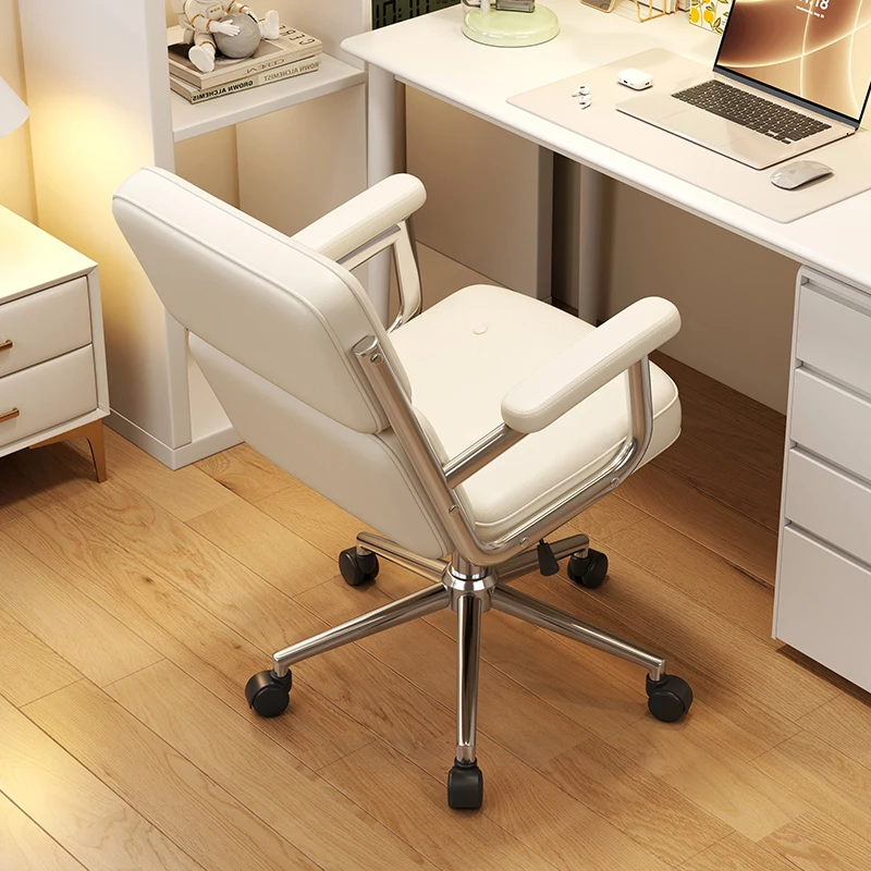 Nordic Dinning Office Chair Ergonomic Rolling Barber Student Dresser Office Chair Designer Arm Silla Oficina Library Furniture
