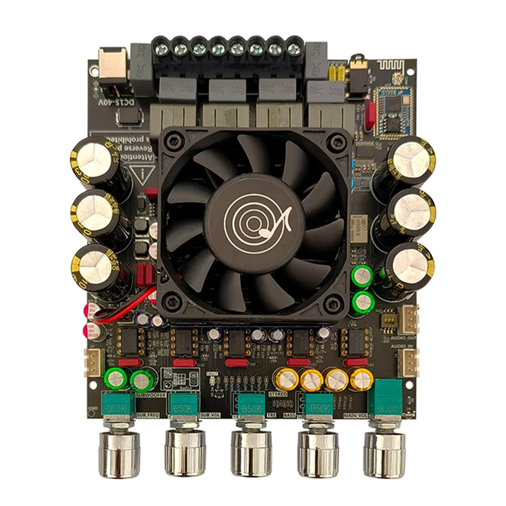 

T06C-ZK-APTX2 TPA3223 2.1 Channel Sound Power Amplifier Board 200W+200W+400W Bluetooth Subwoofer Audio Amp Module B