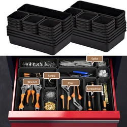 Tool Box Organizer Drawer Tray Dividers Set Workbench Cabinet Bins Tool Chest Organization Garage Hardware Tool Tray