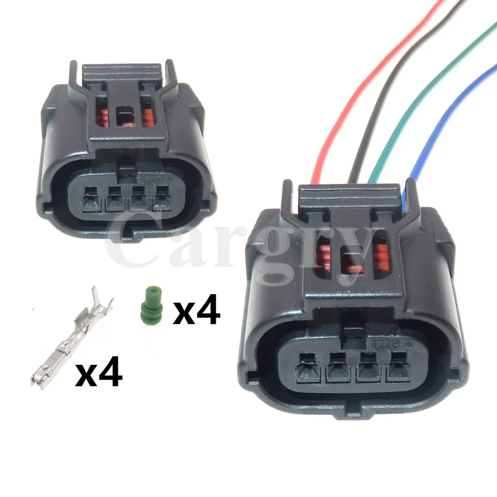 

1 Set 4P Car Small Current Wiring Terminal Socket AC Assembly Automobile Waterproof Plastic Housing Connector Auto Accessories