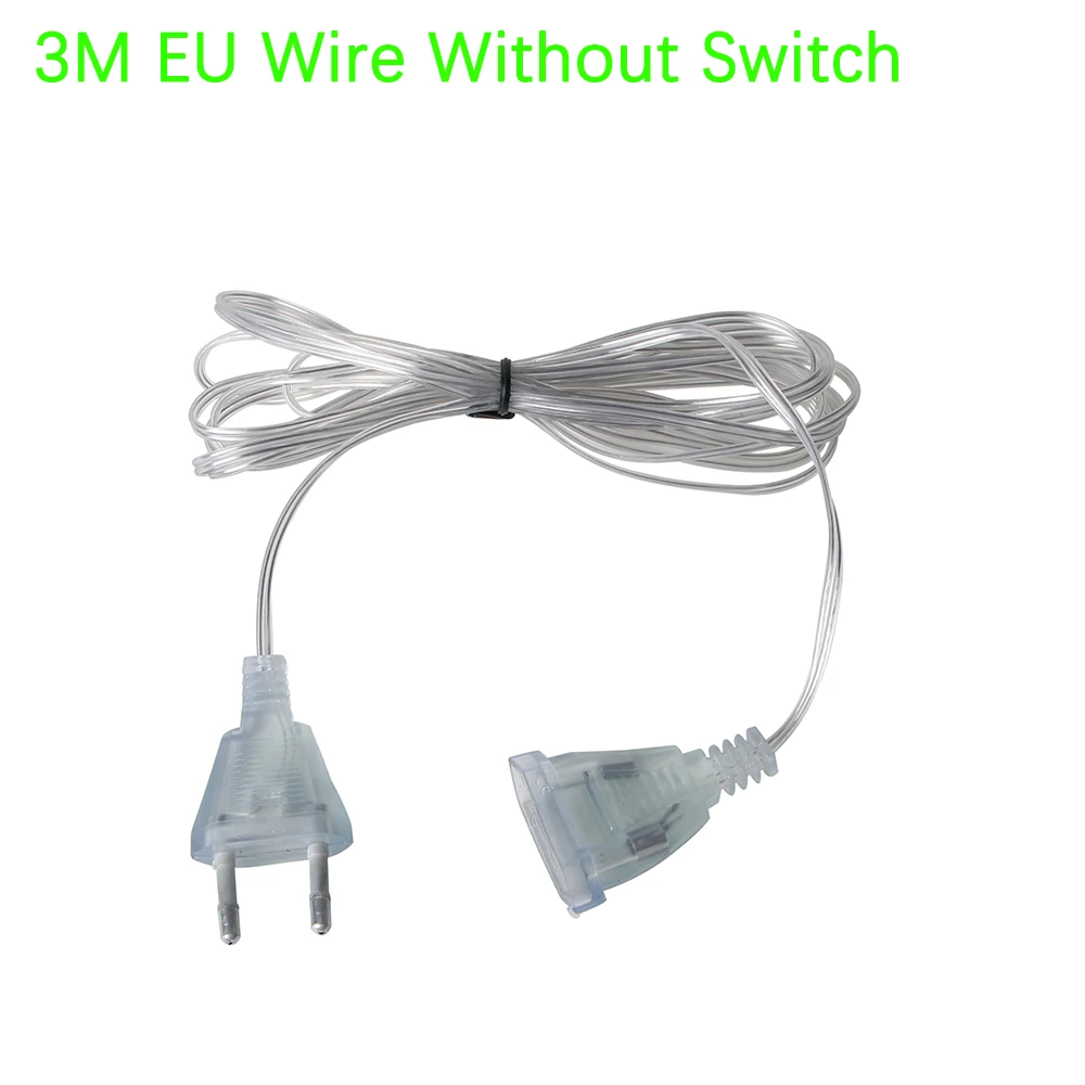 3M Extender EU/USB plug for LED String Christmas Lights Garden Home Wedding Party Decoration