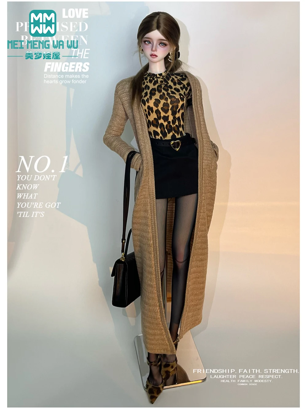 58-63 cm 1/3 BJD Pop Kleding Speelgoed Kogelgewricht Pop Modieuze lange vest Cadeau voor Meisjes