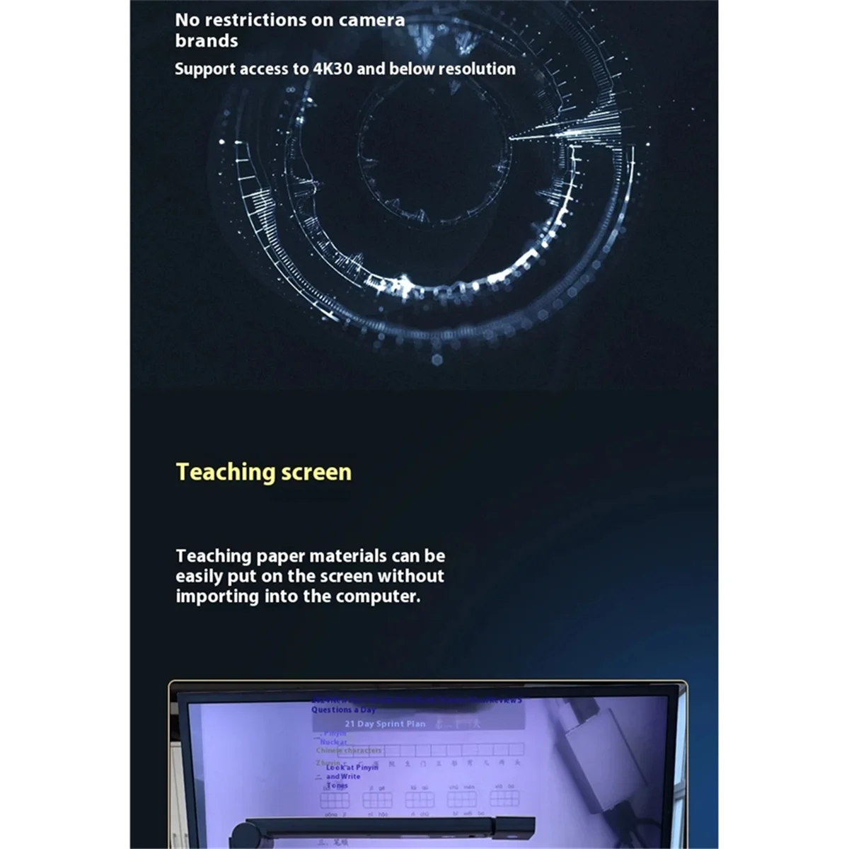 New 3C-Pocket3 to -Compatible to Connect the Guide Desk UVC to -Compatible Teaching Screen Casting