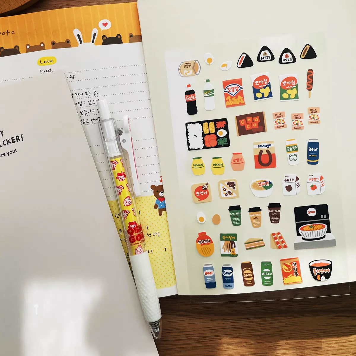 Korean Import Suatelier Convenience Store Food Paper Stickers Scrapbooking Diy Journaling Diary Stationery Sticker Decor School