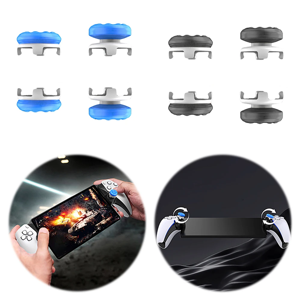 Enhanced Thumb Grip Caps Kit 1 High-Rise 1 Mid-Rise Joystick Caps Thumb Stick Grip Cap for PS5 Playstation Portal Remote Player