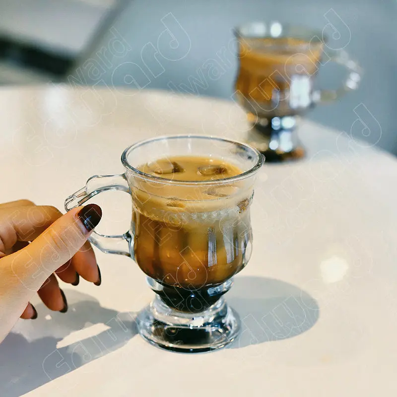 

Стеклянная чашка Европейский стиль Кофейная чашка Стеклянные пивные кофейные чашки Современная однотонная кружка Бытовое использование Коктейльная стеклянная кружка для ресторана