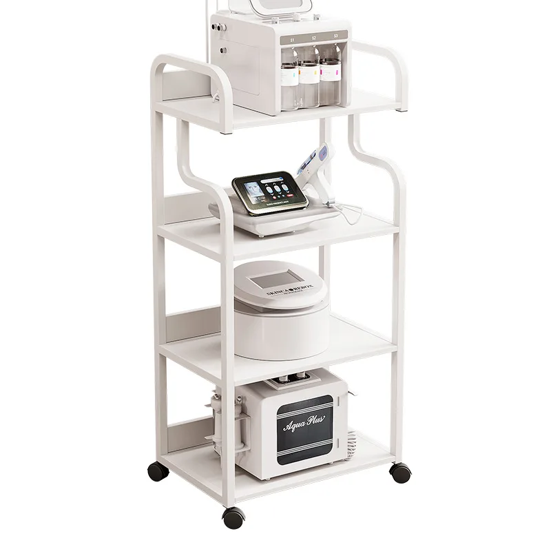 Portable Beauty Equipment Cart Spa Trolley Mobile Salon Tool Cart Cosmetic Instrument Cabinet Storage Utility Cart Storage Cart