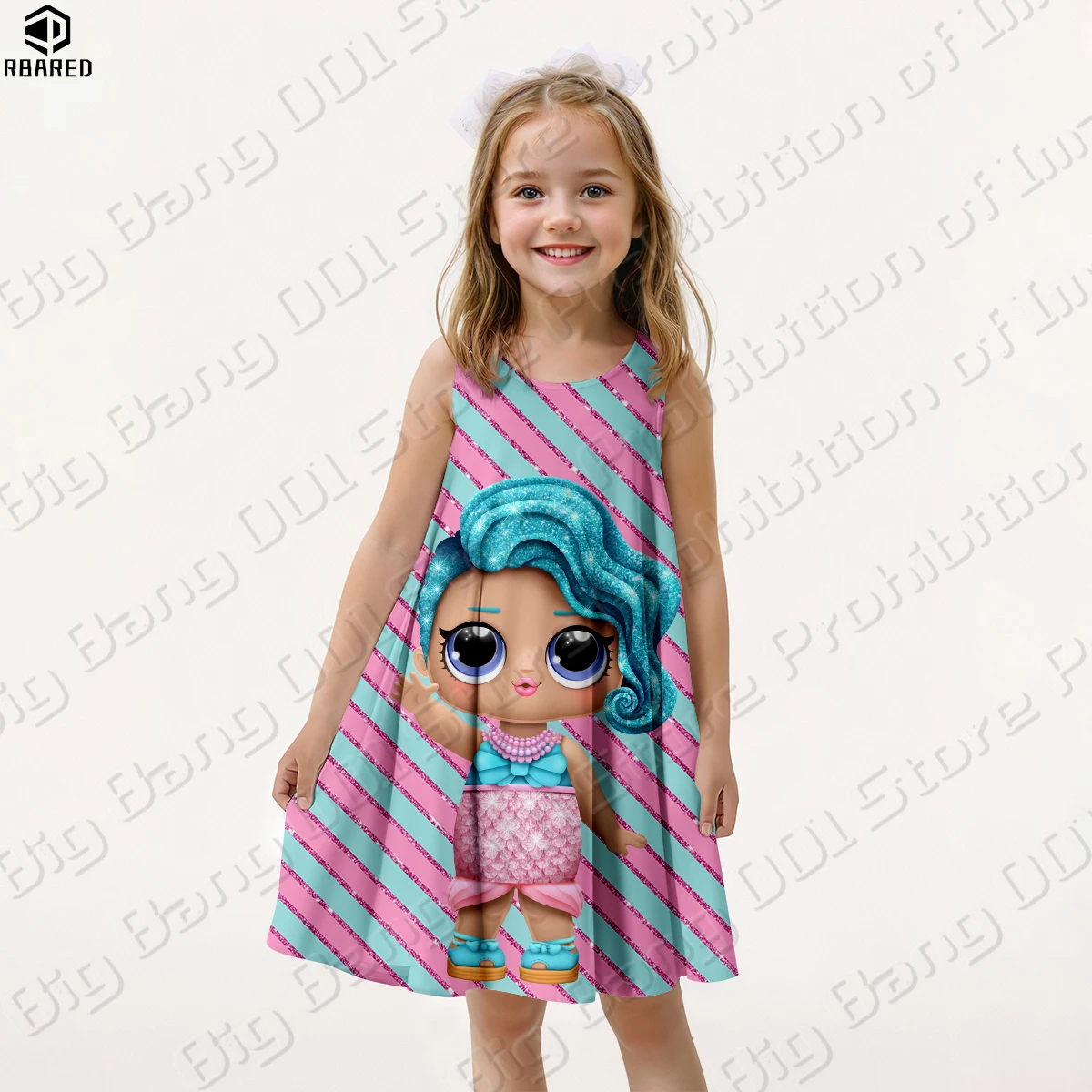 Surprise Doll Girl Clothes Dress for Girls Party Dresses 2024 Kids Clothes Children Clothing Summer Girls\' Holiday Elegant Baby